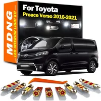 MDNG 15Pcs Canbus LED Interior Dome Map Trunk Light Kit For Toyota Proace Verso 2016 2017 2018 2019 2020 2021 Car Led Bulbs