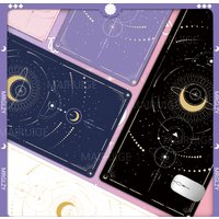 Kawaii Moon Star Mouse Pad Extra Girly Accessories Playmats Cute Carpets Lapto Gamer Purple Pink Magic Large Keyboard MouseMat