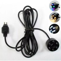 Aquarium Light LED Circle Lights Underwater 6-LED Light Ring For Fountain Pond Garden No AC Adapter