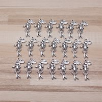 IFOCUS 20pcs/Lot Frog Umbrella Charms For DIY Jewelry Making Zinc Alloy 27x16mm/1.06x0.63inch