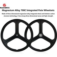 AliExpress MAGICBROS Bicycle Wheel 700C V Brake Magnesium Alloy 3 Spokes Single Speed Wheel Fixie Track Bike Tri Spokes Fixed Gear Wheelset