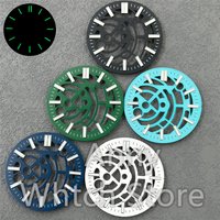31mm Hollow Watch Dial green luminous for NH70 NH71 NH72 Movement Watches Accessories For 3-point 3.8-point 4-point crown cases