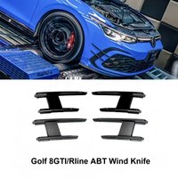 For Volkswagen Golf GTI R-Line MK8 Golf 8 2020 -2024 ABT Style Front Bumper Side Spoiler Splitter Trim Body Kit