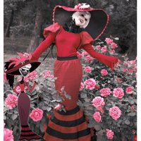 Hazbin Hotel Demon Lord Rosie Cosplay Costume Women Red Off Shoulder Wrap Dress Halloween Carnival Roleplay Outfit