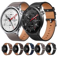 20/22mm Leather Strap For Xiaomi Watch S5 S4 S3 S2 S1 Pro/Mi Color2 Band Samsung Galaxy Watch 7/6/4/5 Pro/Classic/Gear Wristband