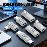 Male To Female 40Gbps 8K HD Video PD 140W Fast Charging Thunderbolt 3 Adapter USB 4.0 Type C 90 Degree Extension, For PC Laptop