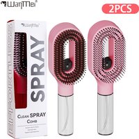 2Pcs/Set 2-in-1 Multi-functional Spray Bottle Comb Anti-static wet Dry Scalp Massage Bristle Comb,Salon Fluffy Modeling Comb