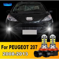 2Pcs LED Lamp Car Front Fog Light Accessories For PEUGEOT 207 2008 2009 2010 2011 2012 2013