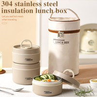 Thermal Insulated Bento Lunch Box And Bag Thermos lunchbox For Hot Food Containers Stainless Steel Meal Prep Airtight Container