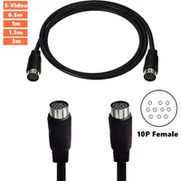 Mini DIN 10-pin male to female/male to male/female to female audio cable, suitable for TV receivers, monitors, and projectors.