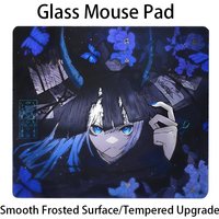 Japanese A-AbyssGaming Lanyu Glass Mouse Pad YUME Smooth Frosted Surface Desk Mat Tempered Upgrade FPS Office Mousepad Esports