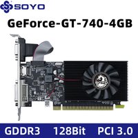 SOYO GT740 4GB Graphics Card GDDR5 128Bit HDMI DVI VGA PCI-E 3.0 Geforce GPU Gt 740 Gaming Video Card Placa De Video Desktopc