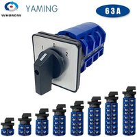 YMW26-63A Serie LW26 690V Silber Kontaktieren Control Power 1-6 Pole 2/3 Positionen Umschaltung Cam Schalter Rotary Selector