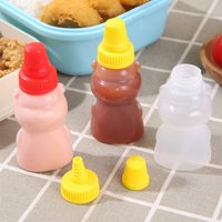 1/2/4pcs Mini Sauce Box Squeeze Bottle Cartoon Cute Pattern Tomato Honey Condiment Container For Kids Lunch Box Accessories