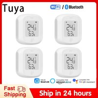 ZigBee / WIFI Temperature Humidity Sensor For Tuya LED Screen Smart Linkage Thermo-hygrome Voice Control For Google Home Alexa