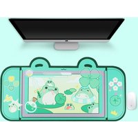 Extra Große Kawaii Gaming Maus Pad Nette Pastell Rosa Frosch Grün XXL Schreibtisch Matte Wasserdicht Rutschfeste Laptop Schreibtisch Zubehör