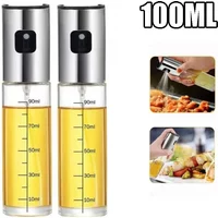 100ml High Quality Glass Multipurpose Mister Bottle Cooking Oil Glass Spray Bottle with Small Funnel and Brush Accessories