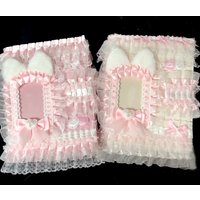 A5 PhotoCard Holder Album Pink White Photocard Binder Pu Lace Ribbon Collect Book Top Loader Ballet Poca Kpop Kawaii