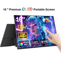 16-Zoll OLED Touchscreen 120Hz Gaming-Monitor Tragbarer 2K 1MS Augenschutz-Display USB C HDMI Für Laptop Mac Telefon Mini-PC PS5 VESA