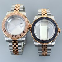 40MM Silver Rose Gold Watch Case 20ATM Sapphire for NH34 NH35 NH36 7S26 ETA2824 Miyota8215 GMT SUB Yacht Jubilee Oyster Bracelet