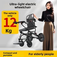 Electric Wheelchair Lightweight Folding Portable Intelligent Fully Automatic wheelchair for the Elderly