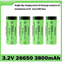 AliExpress Dadolii 3.2V 26650 LiFePO4 Battery - 3800mAh High Capacity | 2C Continuous & 8C Peak Discharge | Long Cycle Life & Safe Performance