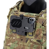 New Carbon Fiber Tactical Vest MOLLE Folding Navigation Board Phone Holder Chest Cell Phone Board Plate Carrier Phone Mount