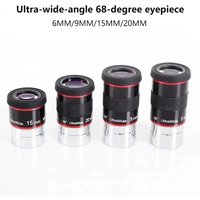 Ultra Wide Angle 68 Degree Eyepiece Uw6mm 9mm 15mm 20mm Planetary High-power Astronomical Telescope Accessories