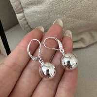 925 Sterling Silver Earrings for Women Gold Color Ball Sexy Girl Fashion Trendy Jewelry Gift Party Wedding pendientes
