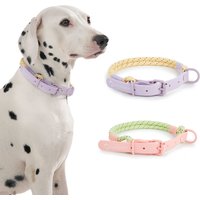 Pet Collar Cute Fashion Nylon webbing Dog Lead Collar Candy Style Handmade Webbing PVC Neck Ring Cool waterproof Dogs supplies