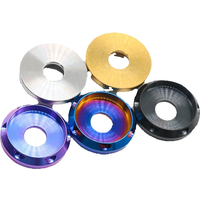 AliExpress NONE M5 M6 M8 M10 Titanium Washers Spacer Fancy Decoration Gasket For Bicycle Motorcycle Car Blue Purple/Blue//Gold/Black/silvery