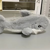 Cute Plush Shark Pencil Case Student Stationery School Supplies Kawaii Back To School Storage Bag Pen Bag Stationery
