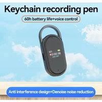 Noise Reduce Keychain AI Voice Recorder Dictaphone with Real-Time Transcription&Translation Audio Recording Device for Lectures