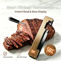 Wireless Meat Thermometer With APP Control Smart BBQ Thermometer Ceramic Probe Dishwasher Safe for Oven Grill Steak Cooking