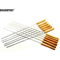 10pcs BBQ Pins barbecue Clip Barbeque Skewers 30 cm Needle Utensil Stainless steel Outdoor
