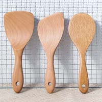3 Types Wooden Rice Paddle Rice Spoon High Quality Rice Scoop Sushi Rices Paddle Tableware Spoon Dinnerware Kitchen Gadgets Tool