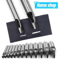 2mm/3mm Width Leather Oval Shape Hole Punch Leather Tools Steel Craft Hollow Hole Punch Leather Belt Hole Punch DIY Tool for bag
