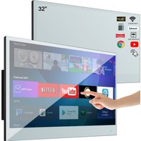 Souria 32inch Smart Mirror Touchscreen FHD LED TV Water Resistant Magic Android Bluetooth DTV Tuner Bathroom SPA Kitchen image 3