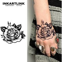 Camellia Temporary Tattoo,Lasts To 15 Days New Technology Magic Waterproof Semi Permanent Sticker
