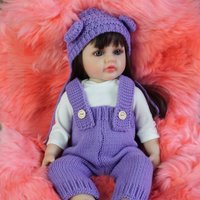 JOYORA Fashion Baby Doll Finished Rebirth Doll Cute Long Hair Girl Doll High Quality Soft Vinyl Handmade Art Doll Birthday Gift