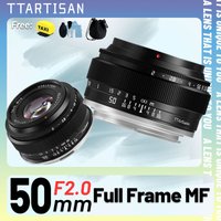 TTArtisan 50mm F2 Full Frame Manual Focus Prime Portrait Lens for Sony E Nikon Z Canon M Canon R M43 Fuji X Leica Sigma L Mount