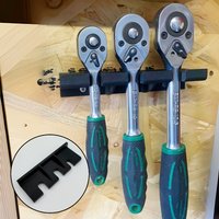 Ratcheting Wrench Storage Rack, Ratchet Wrench Wall Mounted Holder/Ratcheting Wrench Tool Organizer(Screws Not Included)