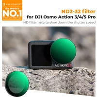 K&F CONCEPT Variable ND2-32 Filter for DJI Osmo Action 5 Pro/4/3 Snap-on Design No Need to Remove Original Filter Easy to Use
