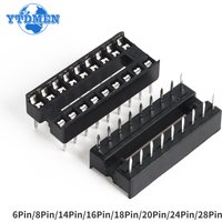 10PCS IC Seat DIP IC Socket Adaptor Solder DIY Sockets 6pin 8pin 14pin 16pin 18pin 20pin 24pin 28pin