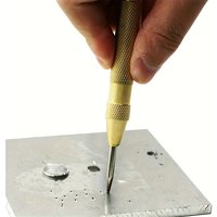 1pc 12.7cm Spring-Loaded Automatic Center Punch | High-Hardness Metal Marker for Precision Marking & Opening