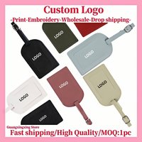 Boarding pass custom logo leather multi-color suitcase flip listing tag label luggage tag customization