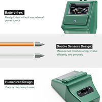 Soil pH Meter,3-in-1 Soil Moisture/Light/pH Tester for Plant Care, Great for Garden, Lawn, Farm, Indoor & Outdoor Use