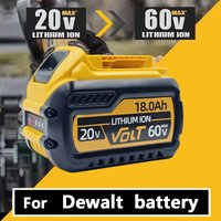 Replacement for DeWALT Lithium-ion Battery 20V/60V 12Ah for DCB606 DCB205 DCB206 DCB209 DCB182 DCB123 Power Tool with Charger