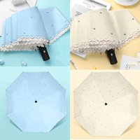 Fashionable lace women's umbrella thickening UV blocking parasol Portable folding umbrella UPF50+ Windproof Rainproof Umbrella