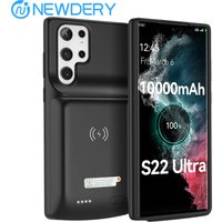 NEWDERY Wireless Battery Case For Samsung Galaxy S22 Ultra Battery Charger Case Portable Power Bank Charging External Battery